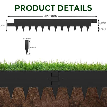 Metal Landscape Edging 6 Inch,Metal Garden Edging 6 Packs - size: 6 inch
