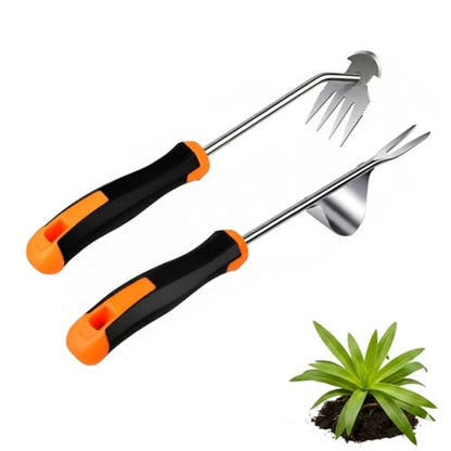 Weed Puller Tool, Portable Rubber-Handled Garden Tools, Four-Tined Weeding Tool, Uprooting Weeding Tools, Crevice Weeder, Yard Weed Tools and Weed Removal Tool (style2) - style: style2