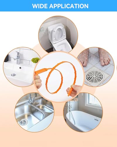 20 Inch 6 Pack Drain Clog Remover - Flexible Drain Snake - style: 20 IN