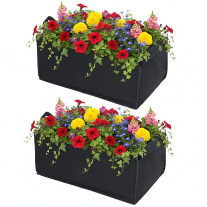 Grow Bags with Handles, Breathable Fabric Raised Garden Bed Planters for Vegetables, Flowers, Tomatoes, Potatoes and Outdoor Garden Planting(M) - size: Medium