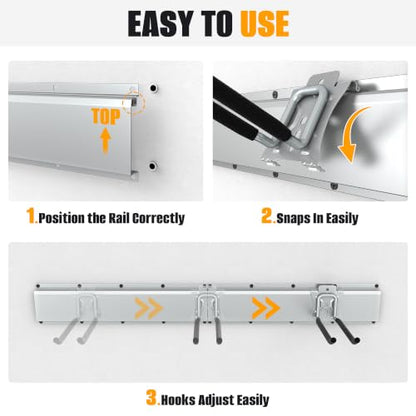 Ultrawall Wall Mounted Garage Tool Organizer, Yard Tool Organizer Rack