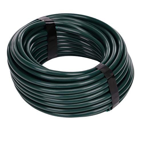 Raindrip R256DT 1/4 in. Drip Irrigation Supply Tubing, 50 ft., 1/4 in x 50 ft, Green Polyethylene, for drip irrigation, irrigation drippers, drip emitters, drip irrigation parts, and drip systems - color: Green, size: 0.25 inches x 50 Feet (Pack of 2)