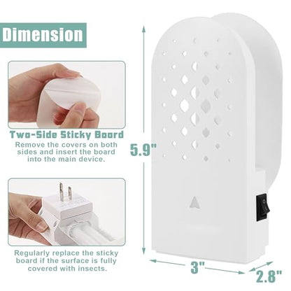 Lulu Home Flying Insect Trap Indoor, 365nm Plug-in Bug Light Catcher
