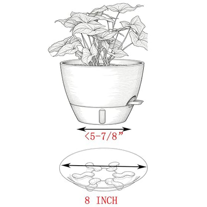 4 Pack Heavy Duty Black with Silver Plastic Plant Saucer Sturdy Pot Tray Plant Drip Trays Drip Trays for pots,Plant Water Catcher Tray,Plant Pot Saucers (8 INCH) - color: Silver, size: 8 inch