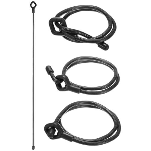M METERXITY 4-Pack Adjustable Plant Ties, 18inch/45.72cm Silicone Flexible Multi-Function Sturdy Garden Twist Tie for Plant Support/Tree/Shrub/Vine, Reusable Support Twine [Black] - color: Black, size: 18inch/45.72cm