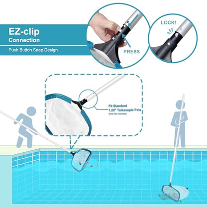 Pool Net - Professional 20" Swimming Pool Leaf Skimmer Rake (No Pole) - size: 20"