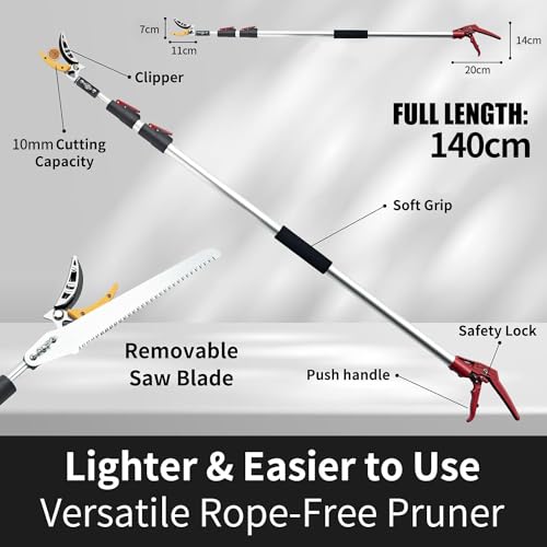 FLORA GUARD Telescoping Tree Pruner 4.6-10 FT with Pole Saw