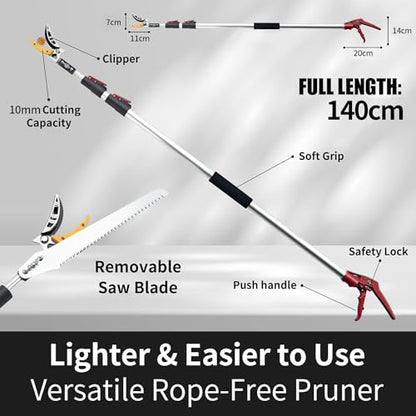 FLORA GUARD Telescoping Tree Pruner 4.6-10 FT with Pole Saw