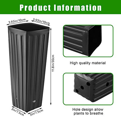 Nuenen Tall Tree Pot, Plastic Deep Nursery Pots - size: 11.8" H X 3.9" W