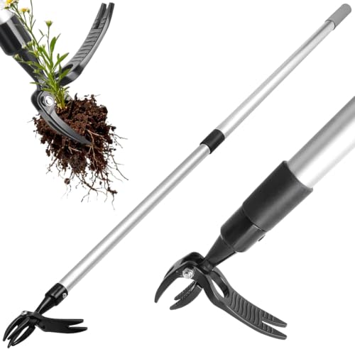 Aluminum Weeder，Stand Up Weed Puller Tool with Long Handle