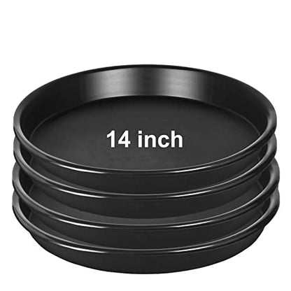4 Pack 14Inch Plant Saucer Plastic Plant Saucer Drip Trays Plant Saucers for Indoors Outdoor Plant (14 inch 4Pack) - color: 14 Inch 4pack