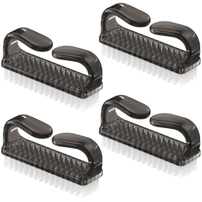 Larbois Handle Grip Nail Brush, Hand Fingernail Brush Cleaner Scrubbing Kit Pedicure for Toes and Nails Men Women (4 Pack) - color: Color-5