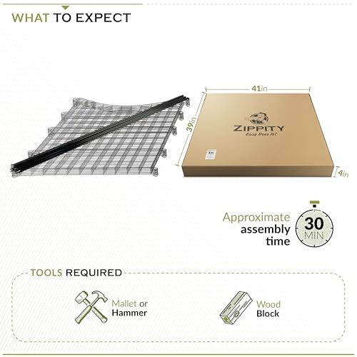Zippity 39in H Black Metal Fence, DIY Fence Kit - color: 39" Tall (5 Panels)