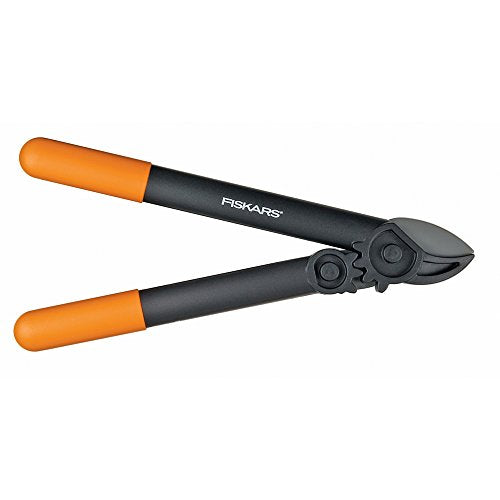 Fiskars 79436997J Softgrip Bypass Pruner, Black/Orange Small & 15 Inch PowerGear Super Pruner/Lopper