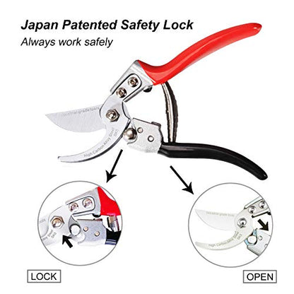 TONMA 8.2" Garden Shears, Made in Japan, Pruning Shears for Gardening, TP-2 - size: 8.2 inches