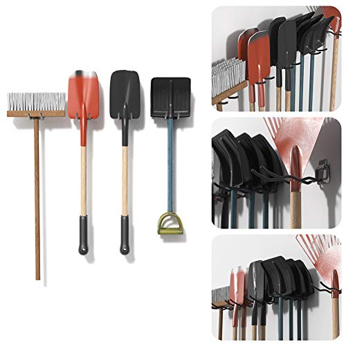 TORACK Garage Tool Organizer Hooks, 4-Pack Heavy-Duty 12" Steel Wave Hooks - size: 4-Pack 12" Wave Hooks