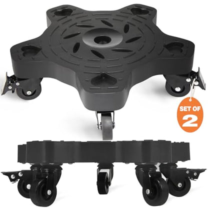 2Packs 14in Plant Caddy with Wheels - 14inch Indoor Outdoor Plant Stand No Assembly Required Flowerpot Down Under Plant Caddie Rolling Plant Dolly with casters Heavy Duty Round Pot Mover Planter