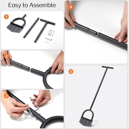 Edger Lawn Tool, 41-inch Long Handle Manual Lawn Edgers with T-Grip, Sharp V Shaped Half Moon Hand Lawn Edging Tool for Effortless Landscaping Sidewal
