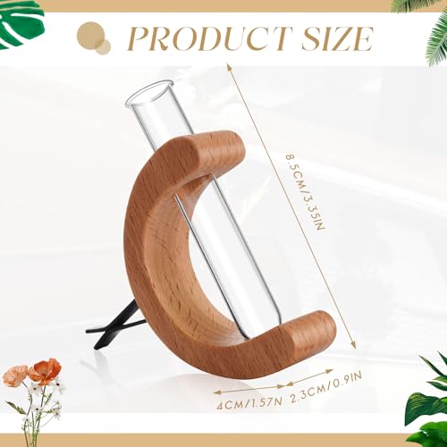 4 Pcs Mini Car Vase Vent Clip Propagation Vase, Mixed Wood Color - color: Mixed Wood Color