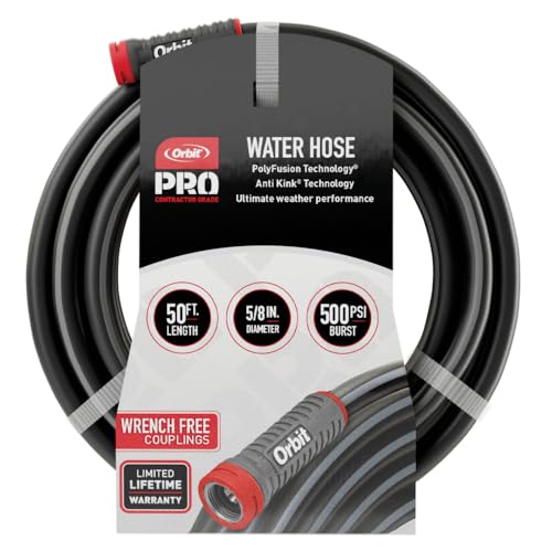 Orbit Pro POLYFUSION Heavy Duty Water Hose (50-Foot x 5/8-Inch) - size: 50 Ft, style: Pro Polyfusion
