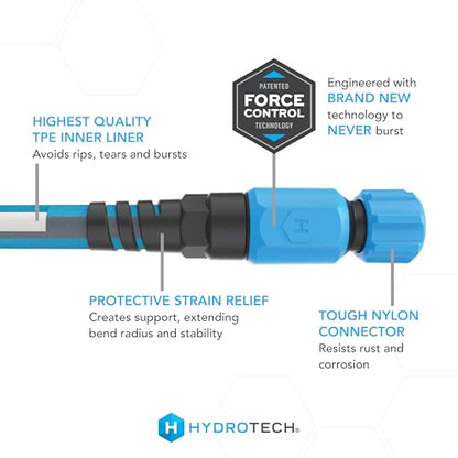 HydroTech FLATJACKET Lightweight Garden Hose 5/8 in x 25 ft, Blue - size: 25 Feet