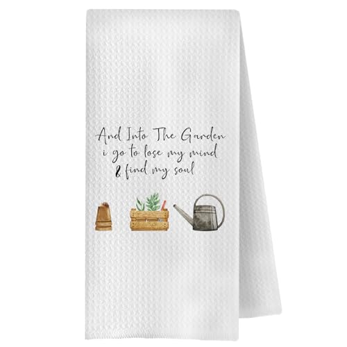 Gardening Gifts Kitchen Towels, Mother's Day Garden Gifts Dish Tea Towels for Kitchen Decor, Plant Lover Mom Lady Gift Decorative Hand Towels for Bathroom, 16x24 Inch - color: Red