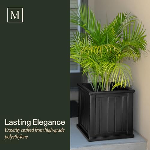 Mayne Cape Cod 24in Self-Watering Rectangular Planter, White - color: White, size: 24in x 11in