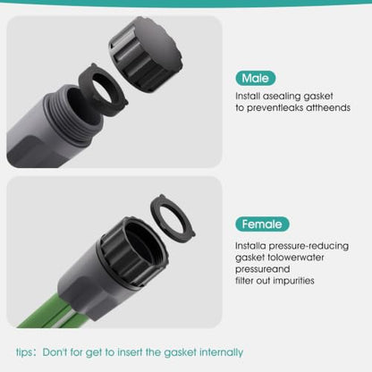 25 FT Soaker Hose for Garden Lawn, Water Saving Sprinkler Hose