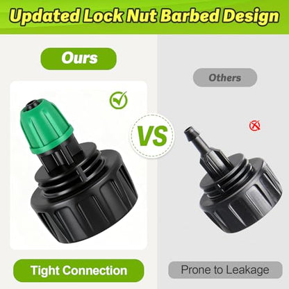 Universal 3/4 Inch Female Pipe Thread to 1/4 Inch Drip Irrigation Tubing Adapter, 6 Pack 1/4 In. Barbed Drip Line x 3/4 In. Faucet PVC Adapter Connect 3/4" FHT Garden Faucet Hose Bibb
