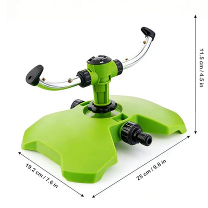 2-Arm Rotary Lawn Sprinkler with Brass Nozzle - size: 1 Pack