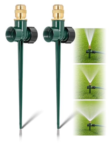 2 Pack Small Garden Sprinklers, Metal Sprinkler for Small Areas - color: Green 2pcs