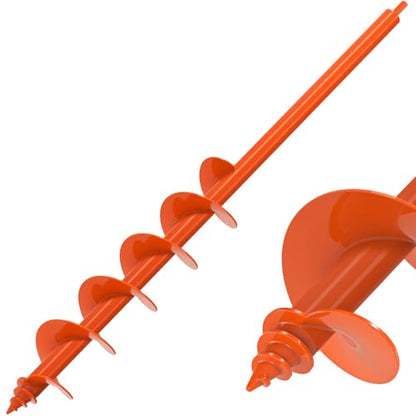 Insaga Threaded Auger Drill Bit Pro, 3.5''x32'' Garden Earth Auger with Self-Tapping Screw & Reinforced Weld, 3MM Heavy Duty Spiral Drill Bit for Drill,for Bulbs Flowers Plants Post Hole Digger - size: 3.5x32''
