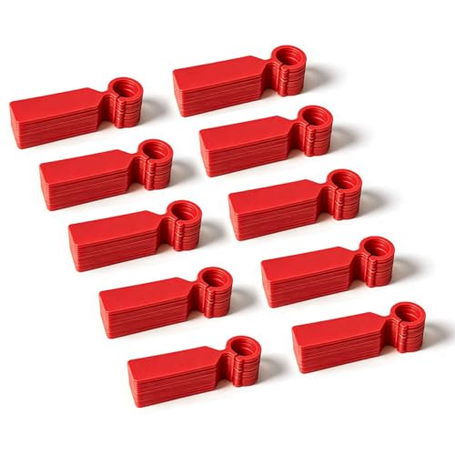 Plant Tags GVKES 200PCS, Thick Waterproof Plant Labels, Weather Resistant Tree Tags Garden Markers for Indoor Outdoor Gardening, Potted Plants, Vegetables, Greenhouse(Red) - color: Red