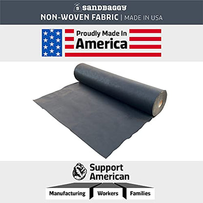 Sandbaggy Non Woven 8 oz Geotextile Landscape Fabric | Toughest on the Market | Weed Mat, Ground Cover, Garden Tarp, French Drains, Rip Rap, Retaining Walls (3 ft x 300 ft Roll) - size: 8 oz - 3 ft x 300 ft Roll