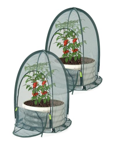 Pop up Gardening Net Cover,29.5x29.5x39.4 inches Pack of 2,Pest Guard Cover for Vegetables Fruits Durable Plant Gardening Net, Pop-Up Chicken Pen for Small Animals Outdoor Run and Pet Enclosure - size: 29.5x29.5x39.4 inches