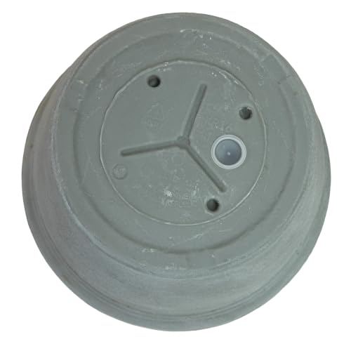 Sunnydaze Anjelica 15.25'' Large Plastic Planter Pot for Plants, Gray - color: Light Gray, size: 15.25 in