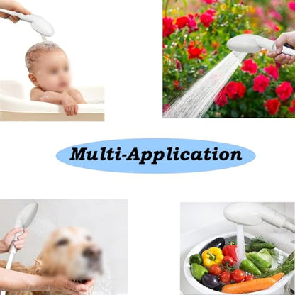 4m/13.12ft Sink Spray Rubber Hose Portable Faucet Sprayer Garden, Shampoo Sprayer Handheld Shower Head Spray Hose Attachment for Dog, Pets, Bathing Baby, Washing Hair, Rinsing Vegetables - color: White - 4m/13.12ft