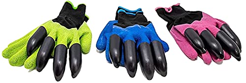 GLOV3-MC6 Easy Hands Clawed Gardening Gloves - Pack of 3