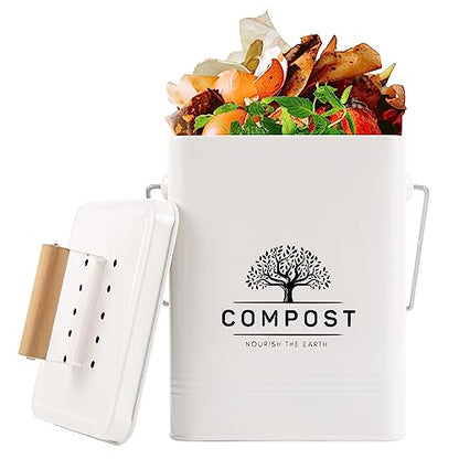 PERFNIQUE Kitchen Compost Bin with Charcoal Filters