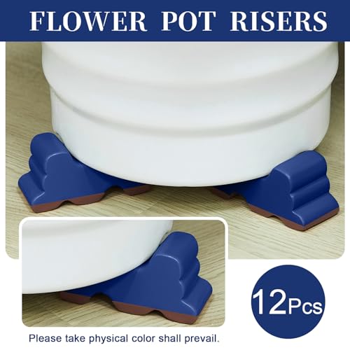 Kigeli 12 Pcs Resin Pot Feet for Outdoor Planters Frost Proof, Royal Blue - color: Royal Blue