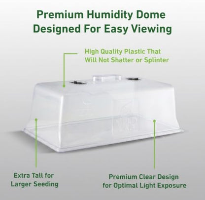 7 Inch Clone Dome - 5 Pack Humidity Vented Domes - Plant Growing - color: Clear, size: 5-Pack