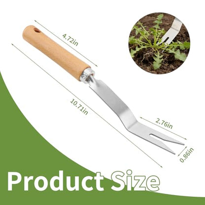 Stainless Steel Weed Puller Tool for Lawn and Garden, Heavy Duty Root Lifter, Leverage Design for Deep Digging and Easy Stand-Up Weeding, Rust-Proof Yard Care Tool