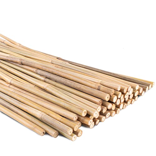 0.32”-0.4"/18Inch Garden Stakes, Natural Bamboo Sticks Plant Stakes for Indoor and Outdoor Plants，Poles for Tomatoes, Beans, Potted Plants(50Pcs)… - size: 18In,Pack of 50