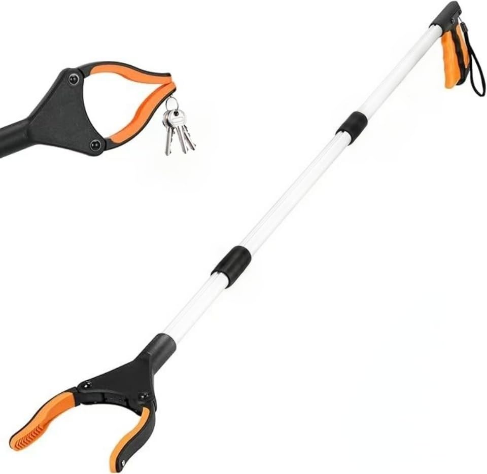 32" Grabber Reacher Tool, Lightweight Reacher Grabber Pickup Tool with 360° Rotating Jaw and Magnets, 3.5" Wide Claw Opening Trash Picker Upper Grabber, Long Arm Extension Grabbers for Seniors