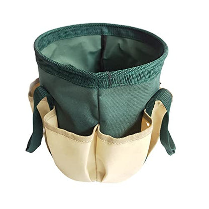 Multifunction Garden Tools Bucket Bag with Pockets Bucket Tool Organizer Gardening Organizer Tote Garden Harvest Bucket Bag Vegetables Picking Bag (Green) - color: Green
