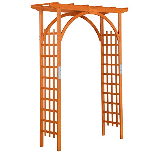 Yaheetech 85in Wooden Garden Arch Arbor Trellis for Backyard Patio Outdoor