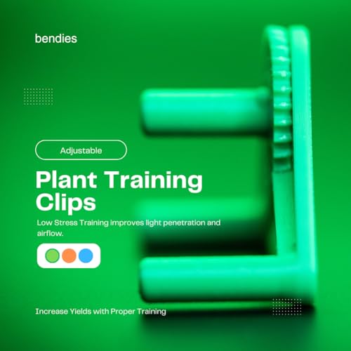 Bendies LST Plant Training Clips 15 Pack Blue - v2.0 Adjustable Low Stress Support Clips for Stem Bending, Grow Tent, Plant Ties & Gardening Accessories - color: Blue