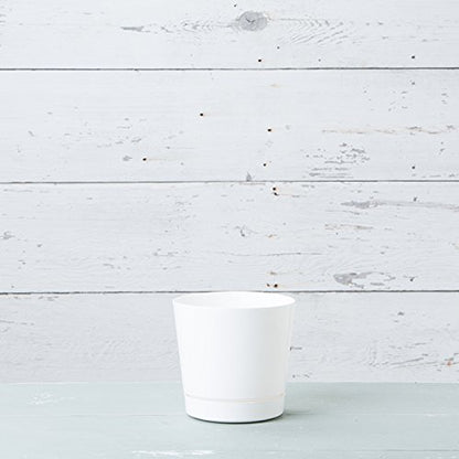 Novelty Majestic Full Depth Round Cylinder Pot, Glossy White, 8-Inch (10082) - color: White, size: 8 Inch