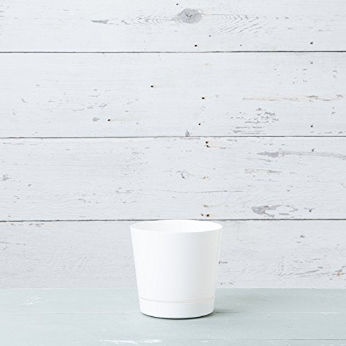 Novelty Majestic Full Depth Round Cylinder Pot, Glossy White, 8-Inch (10082) - color: White, size: 8 Inch
