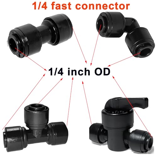22Pcs Quick Connect Drip Irrigation Fittings Kit for 1/4" Tubing - size: 22PCS irrigation accessories
